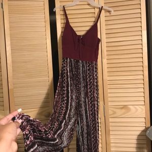Burgundy Jump Suit/Romper